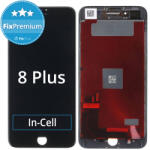 Apple Ecran In-Cell pentru iPhone 8 Plus, Black, Sticlă tactilă cu ramă, FixPremium, Black