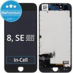 Apple Ecran In-Cell pentru iPhone 8, SE (2020), SE (2022), Black, Sticlă tactilă cu ramă, FixPremium, Black