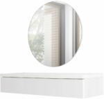  NAVENE magasfényű fehér fésülködő asztal (GB84703)