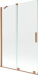 Mexen Velar, 2 szárnyas eltolható kádparaván 120 x 150 cm, 8mm átlátszó üveg, rézmatt, 896-120-000-01-65 (896-120-000-01-65)