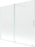 Mexen Velar, 2 szárnyas eltolható kádparaván 180 x 150 cm, 8mm átlátszó üveg, fehér profil, 896-180-000-01-20 (896-180-000-01-20)