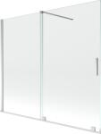 Mexen Velar, 2 szárnyas eltolható kádparaván 180 x 150 cm, 8mm átlátszó üveg, króm profil, 896-180-000-01-01 (896-180-000-01-01)