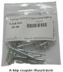  TopPop nyitott D-fejű popszegecs 3, 2x10 (20 db) (ZIP719)