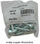  Kapupánt csavar DIN 603, 4.8 galvanikusan horganyzott, M8x35 (10 db) (ZIP344)