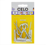 CELO MZK univerzális galléros műanyag dübel 6 x 41 + 4, 4 x 84 körkampós csavar (5 db) (5641MZKRH5)