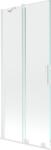 Mexen Velar, 2 szárnyas eltolható kádparaván 85 x 150 cm, 8mm átlátszó üveg, fehér, 896-085-000-01-20 (896-085-000-01-20)