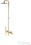 Bugnatese MOON zuhanyrendszer 22, 5 cm-es fejzuhannyal, zuhanyszettel, szálcsiszolt arany 7242COS (7242COS)