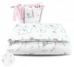  Baby Shop 3 részes ágynemű garnitúra - szürke/rózsaszín őzike - babyshopkaposvar