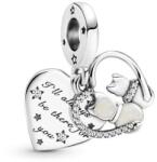 Pandora Moments Macskák és szívek ezüst függő charm - 799546C01 (799546C01)
