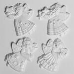 ArtExport Hobbyművész műanyag öntőforma - angyalkák, szoknyás, 4 db