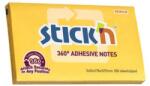 STICK N Öntapadó jegyzettömb, 76x127 mm, 100 lap, STICK N „360°, sárga (SN21555) - officesprint