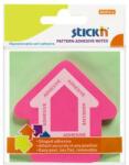 STICK N Öntapadó jegyzettömb, nyíl alakú, 70x70 mm, 50 lap, STICK N, magenta (SN21542) - officesprint