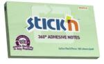 STICK N Öntapadó jegyzettömb, 76x127 mm, 100 lap, STICK N „360°, zöld (SN21556) - officesprint