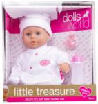  Little Treasure babzsákos baba fehér ruhában - 38 cm (32077)