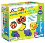 Kid Art Kid Art: Zöldségek, gyümölcsök és állatok gyuma készlet, 8 színű (DOP200/FV)