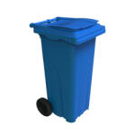 Alpha Műanyag szemetes kuka, kommunális hulladékgyűjtő, kék, 120L (ALCK120LT-B)