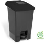 PLANET Szelektív hulladékgyűjtő konténer, műanyag, pedálos, fekete/fekete, 100L (ALUP229F)