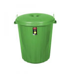 PLANET Kerek szemetes kuka, fedéllel, zárható, műanyag, eco zöld 70 literes (ALUP106CLZ)