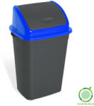 PLANET Billenőfedeles szemetes kuka, műanyag, antracit/kék, 50 literes (ALUP011PB)
