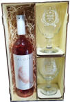 MaliShop Set cadou parinti, 2 pahare personalizate si o sticla de vin (PP113SMT) Pahar