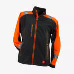 Urgent GL-8364 munkavédelmi softshell kabát fekete/UV narancs színben (VT05926)