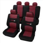 Petex Set complet huse scaune universale (fata-spate) rosu-negru Carbon PETEX