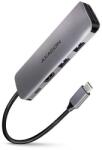 AXAGON HMC-5, USB 3.2 Gen 1 hub, port 2x USB-A, HDMI, SD/microSD slot, PD 100W, kábel USB-C 20cm (HMC-5)