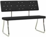 vidaXL Bancă 110 cm negru 325855