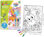 Crayola Mini Kids - Varázslatos állatok óriás kifestőlapok 4 db filctollal (25-1040)