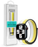 Apple Watch szövet sport szíj - Devia Nylon Woven Braided Adjustable two-tone Watch Loop - 42/44/45/49 mm - oat milk