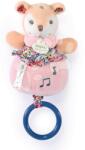 Doudou Cerb de pluș cu melodie Music Box Boh'aime Doudou et Compagnie roz 14 cm în ambalaj cadou de la 0 luni (DC4022)