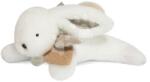 Doudou Iepuraș de pluș Happy Wild Doudou et Compagnie maro 25 cm în ambalaj cadou cu moț de la 0 luni (DC3738)