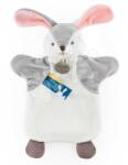 Doudou et Compagnie Iepuraș de pluș pentru teatru de păpuși Bunny Doudou et Compagnie gri-alb 25 cm de la 0 luni (DC4008)