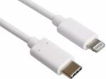  Cablu Date si Incarcare USB Type-C la Lightning OEM pentru iPhone / iPad 1 m 2A Alb