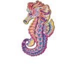 Rila Crafts Дървен цветен пъзел под формата на Морско конче Rila Crafts, Размер А3 (R1-11F) - technomani
