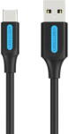 Vention USB 2.0 A to USB-C 3A cable 1.5m Vention COKBG black (35008) - vexio