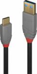 Lindy 36912 Anthra Line USB Type-A apa - USB Type-C apa 3.2 Adat és töltő kábel - Fekete (1.5m) (36912)