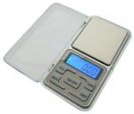 IdeallStore IdeallStore® digitális zsebmérleg, True Weight, LCD kijelző, műanyag védelem, 12 cm, maximum 500g, ezüst (I169)