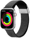 Dux Ducis Szíj (Mixture II Version) Szíj Apple Watch Ultra, SE, 8, 7, 6, 5, 4, 3, 2, 1 (49, 45, 44, 42 mm) fonott karkötőhöz, fekete