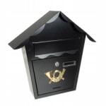 Malatec postaláda, címtér, kulcszár, fekete (IS00012328)