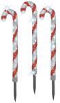 Lumineo 3 db Lumineo karácsonyi dekoratív nyalóka készlet, 90 db LED 13x14x61 cm, hideg fény, kültéri
