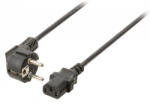 Nedis Hálózati 90 fokos tápkábel C13 - 3m - 3x1 mm2 (CEGL10000BK30)