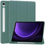  PIELE LEATHER rabatabilă Samsung Galaxy Tab S10 FE / Tab S10 Lite / Tab S9 FE verde închis