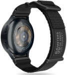 Samsung Galaxy Watch 4 / 5 / 5 Pro / 6 (40 / 44 / 45mm) / Watch 4 Classic / 6 Classic (42 / 43 / 46mm), textíl pótszíj, nylon, állítható, TP Scout, fekete - tok-shop