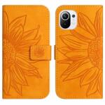  ART SUN FLOWER Husă portofel cu curea Xiaomi Mi 11 Lite / Mi 11 Lite 5G galben