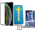 Apple iPhone 11 Pro, iPhone X, iPhone XS, EASY GO üvegfólia, Full glue, Full cover, 9H, Fekete
