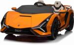 Beneo Lamborghini Sian Elektromos játékautó 4x4, narancssárga, 2, 4 GHz Távirányító, USB/AUX bemenet, Bluetooth, lengéscsillapított felfüggesztés, EVA kerekek, LED világítás, ORIGINAL liszensz