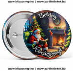 Partikellékek Kandallós karácsonyi kitűző