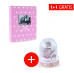 Gedeon Akció 1+1: Gyermek fotóalbum 10x15/200 Foto MIRACLE rózsaszín + PICCOLO mini hógömb