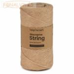  Macrame String (Kifésülhető), 3mm - Bézs